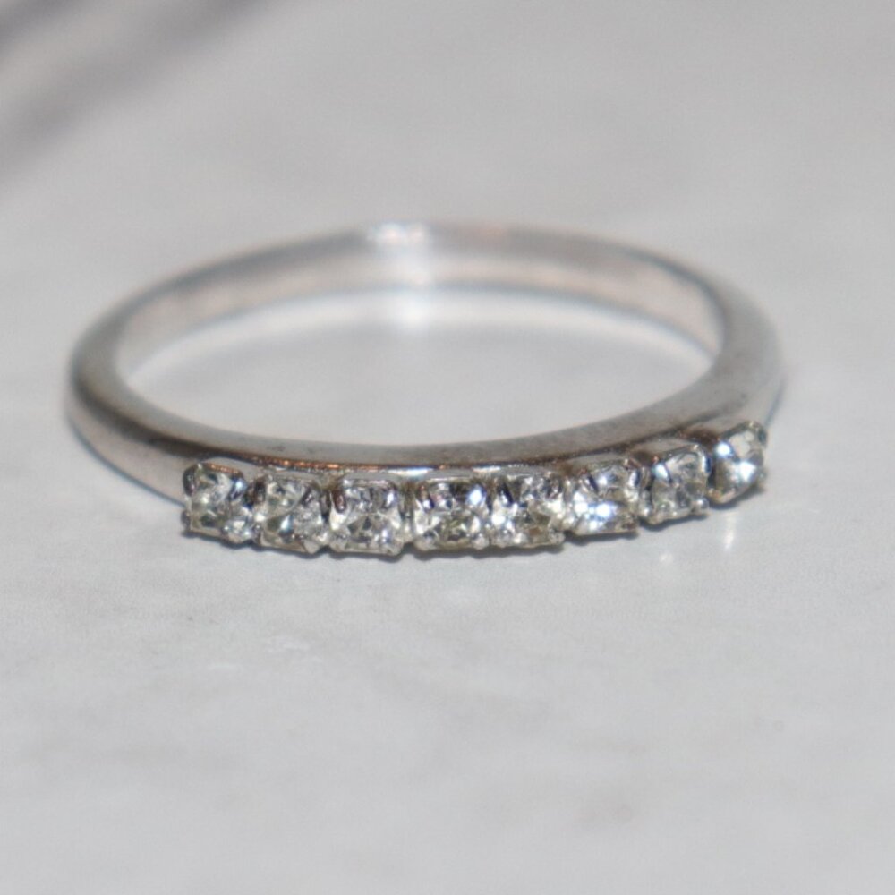 💎 Silver CZ Band · Size 8.5 💎